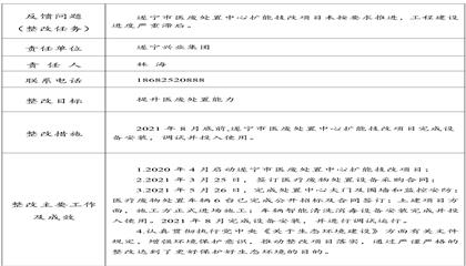 生態(tài)環(huán)境保護(hù)督察反饋意見(jiàn)整改任務(wù)完成情況公示表